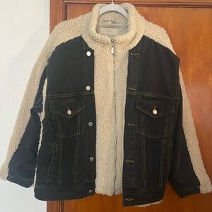 Blank NYC Cream Sherpa Lined Jacket